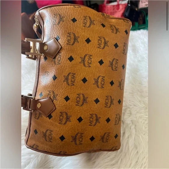 MCM COGNAC BOSTON BAG - Picture 6 of 14